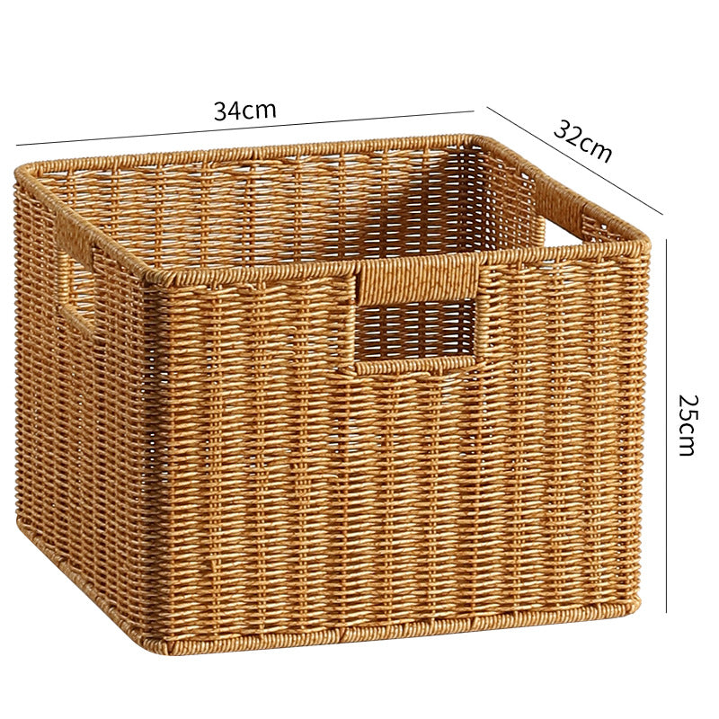 Handcrafted Wicker Storage Tray Bowlift