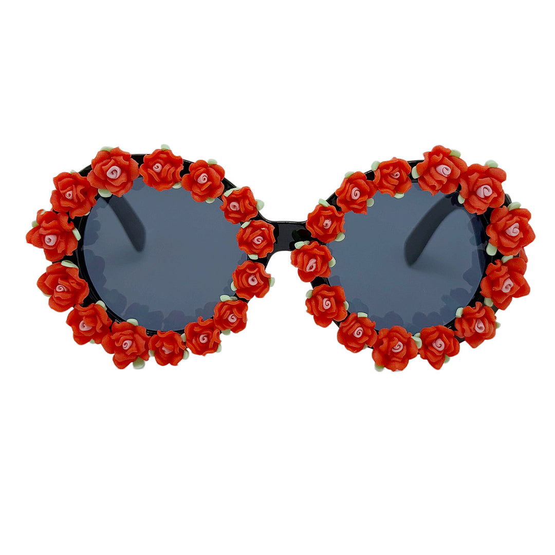 Women's sunglasses with floral design and unique frame accents Bowlift