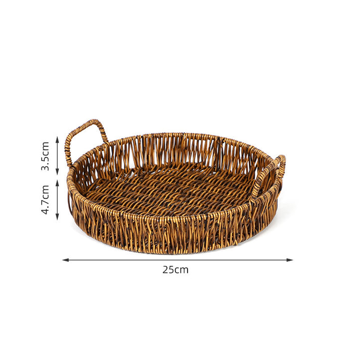 Round Woven Serving Tray Bowlift