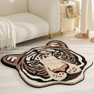 Animal-shaped Plush Rug