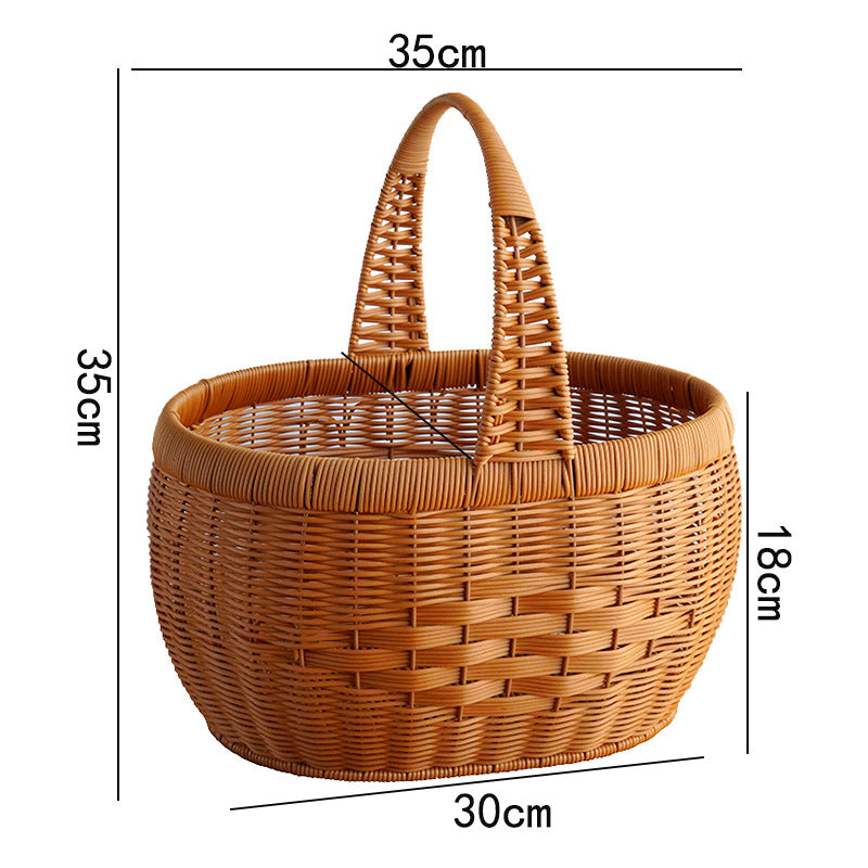 Women Handwoven Basket with Lid Bowlift