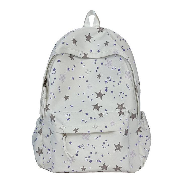 Casual Star-Patterned Backpack Bowlift
