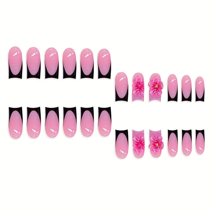 Floral Decorative Press-On Nail Art Bowlift