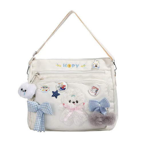 Plush Embellished Handbag Bowlift