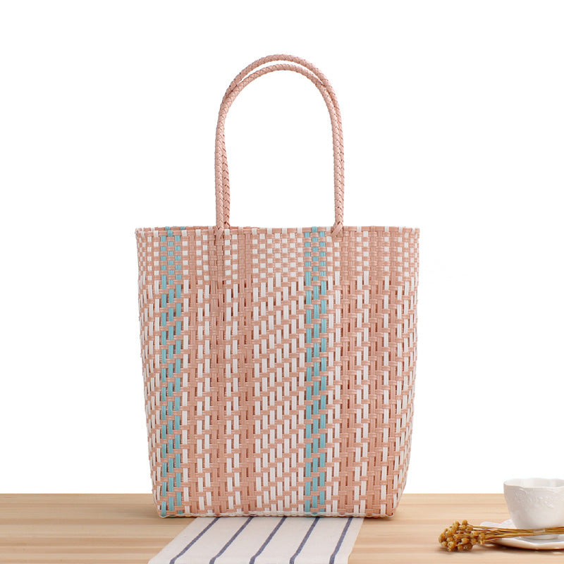 Braided beach bag with modern design and comfortable handles Bowlift