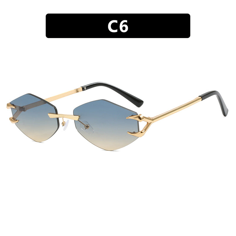 Women's extravagant hexagonal sunglasses with innovative frame and UV protection Bowlift