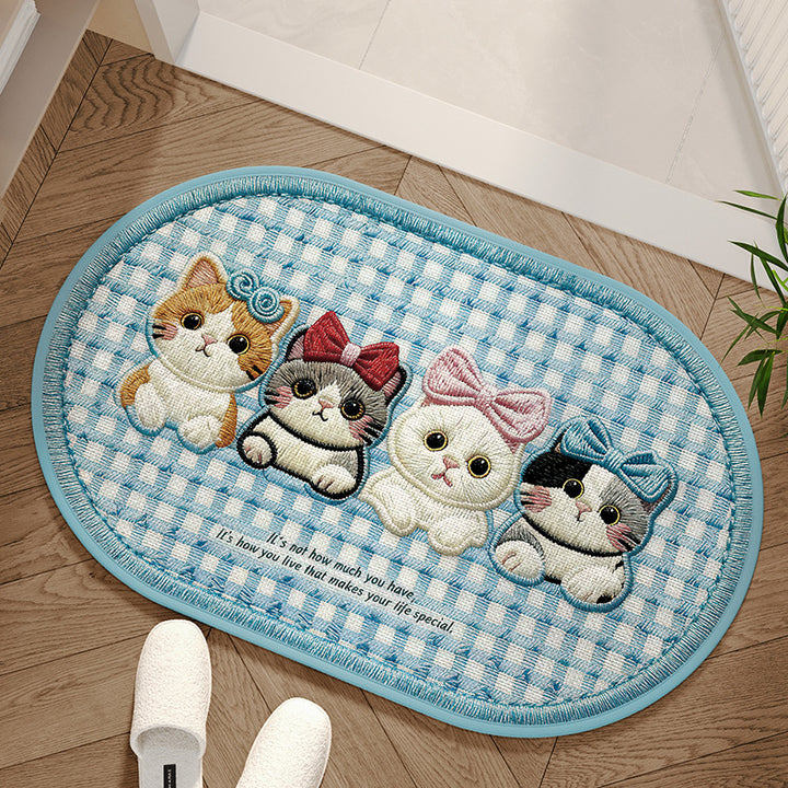 Adorable Dog-Themed Area Mat Bowlift