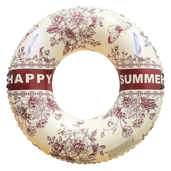 Unisex Elegant Swim Ring with Floral Designs Bowlift