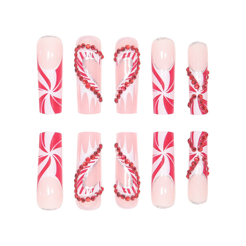 Festive Holiday Themed Luxury Press-On Nails Bowlift
