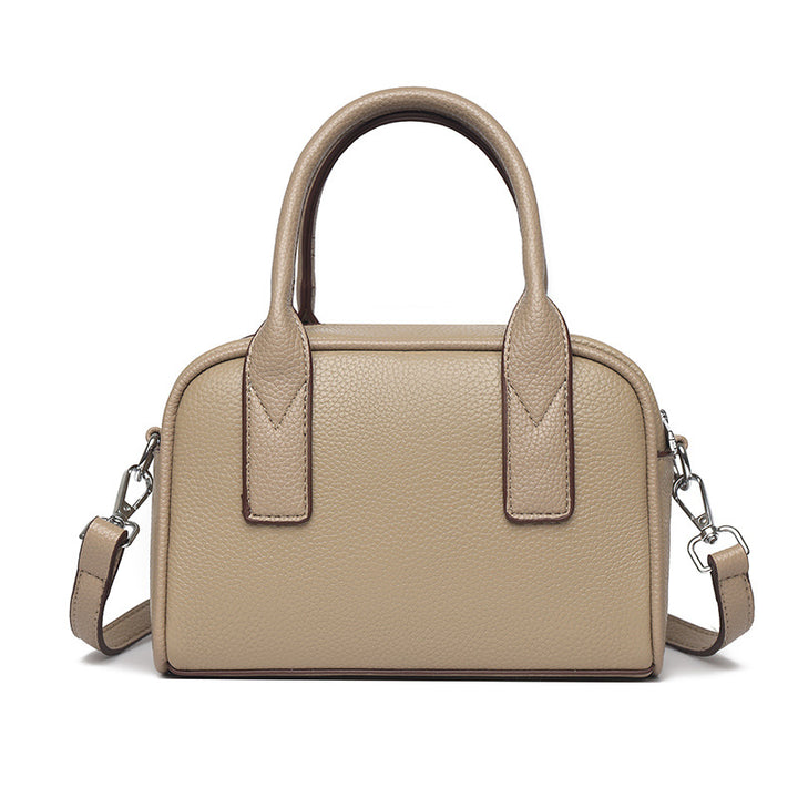 Textured Leather Mini Handheld Satchel Bowlift