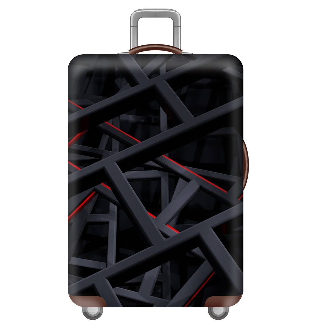 Unisex nan elastic suitcase cover with three-dimensional honeycomb pattern, shock-absorbing stretch protection cover for trolley with zipper Bowlift