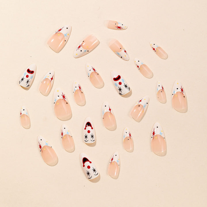 Artistic Clown-Themed Stiletto Nail Art Bowlift