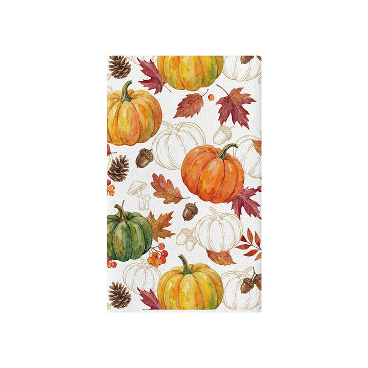 Autumn Harvest Decorative Cotton Kitchen Tea Towel