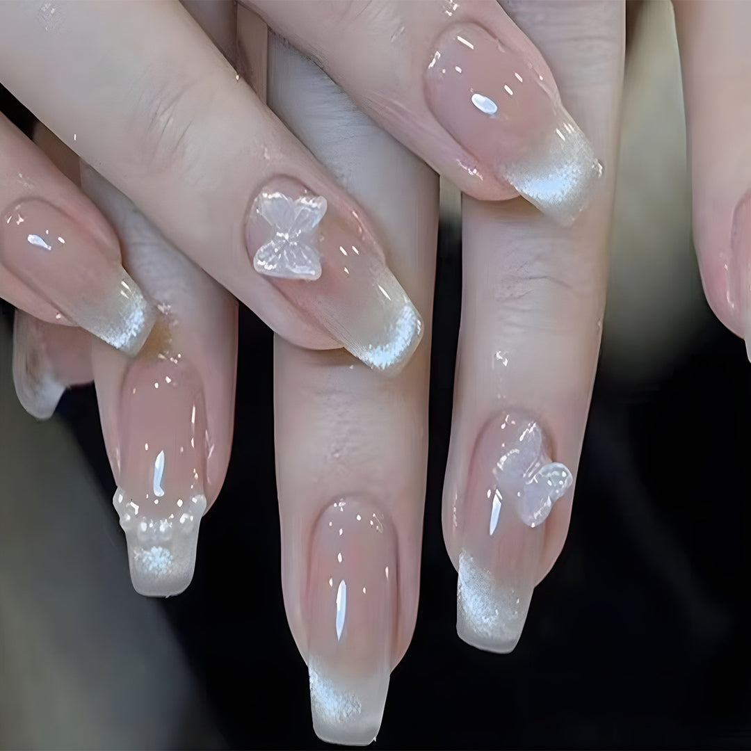 Artificial nail set with elegant glitter finish Bowlift