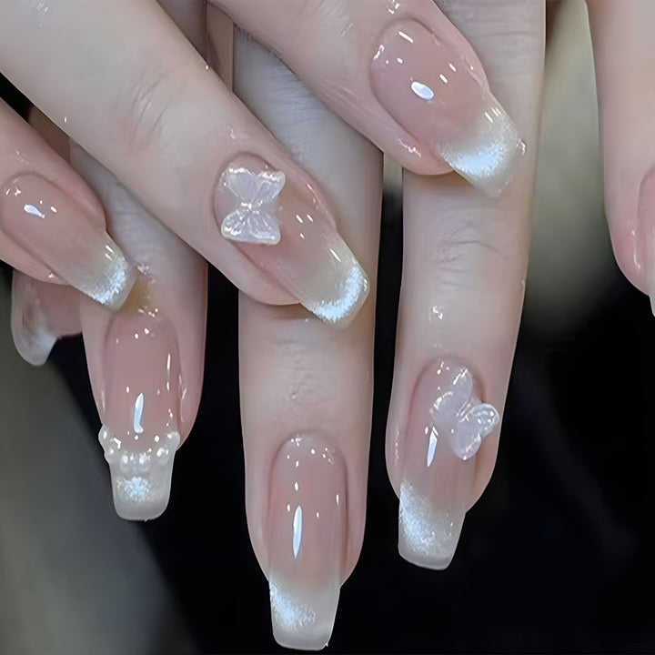 Artificial nail set with elegant glitter finish Bowlift