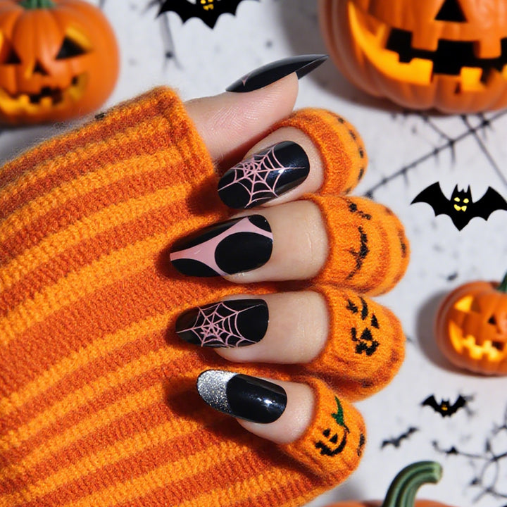 Halloween-Themed Stiletto Nail Art Set Bowlift