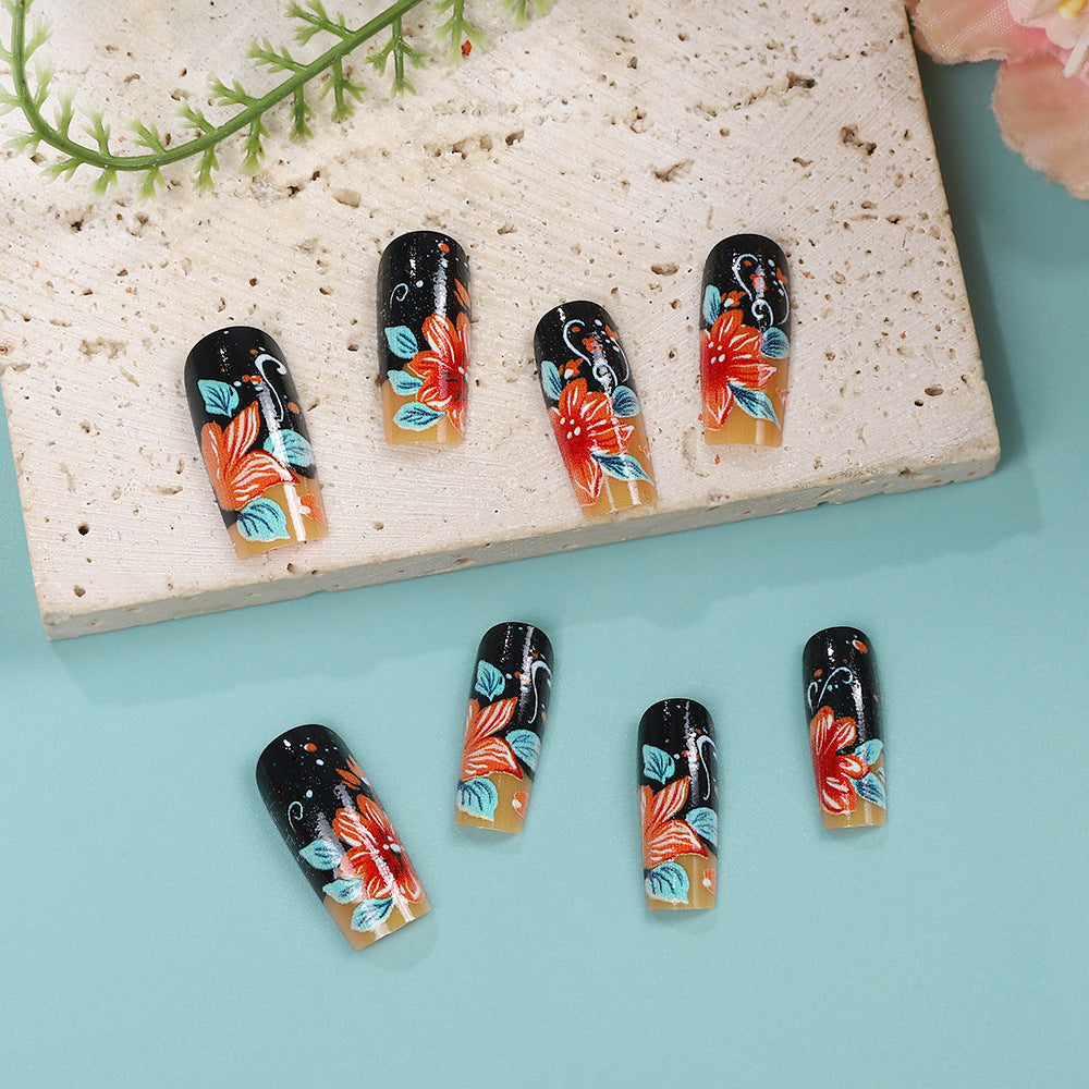 Creative nail art with floral design Bowlift