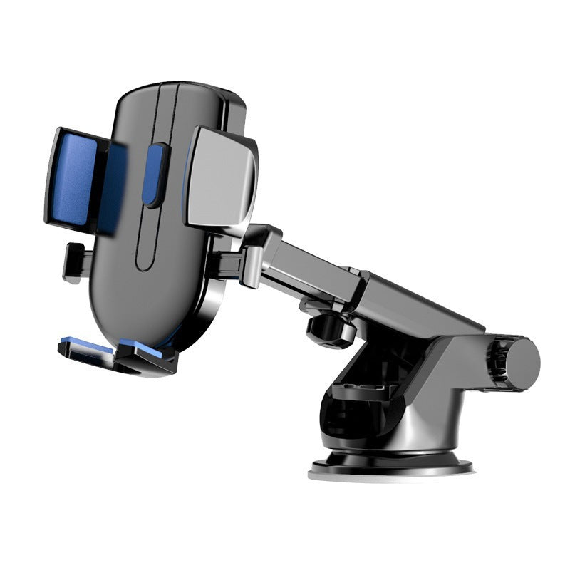 Adjustable telescopic suction car phone holder with full rotation gravity auto-lock Bowlift