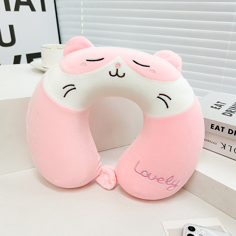 Women Kitten Neck Support Pillow Bowlift