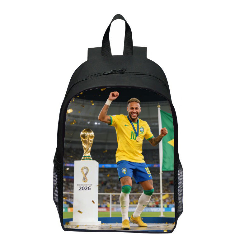 Backpack with Striking Sports Motif Bowlift
