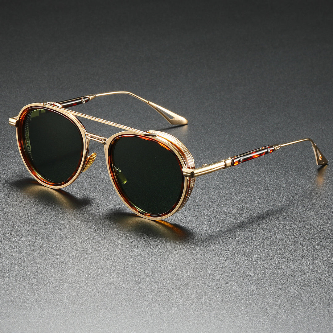 Women's Designer Sunglasses with Luxurious Metal Frame and Retro Accents Bowlift