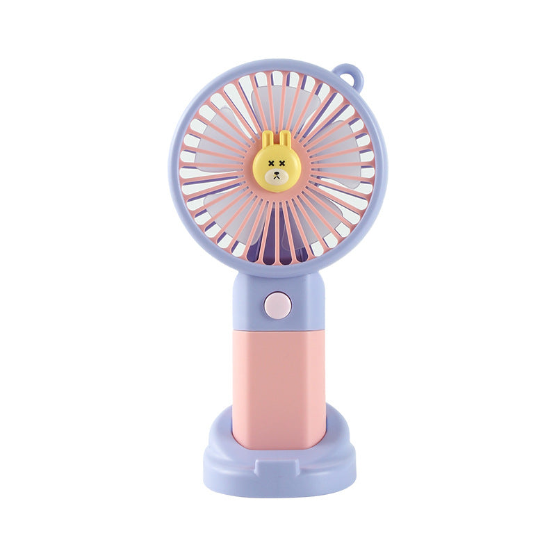 Ladies portable hand fan with cute animal design Bowlift