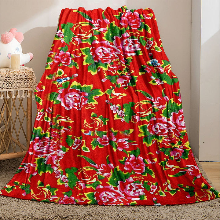 Floral Pattern Cozy Blanket