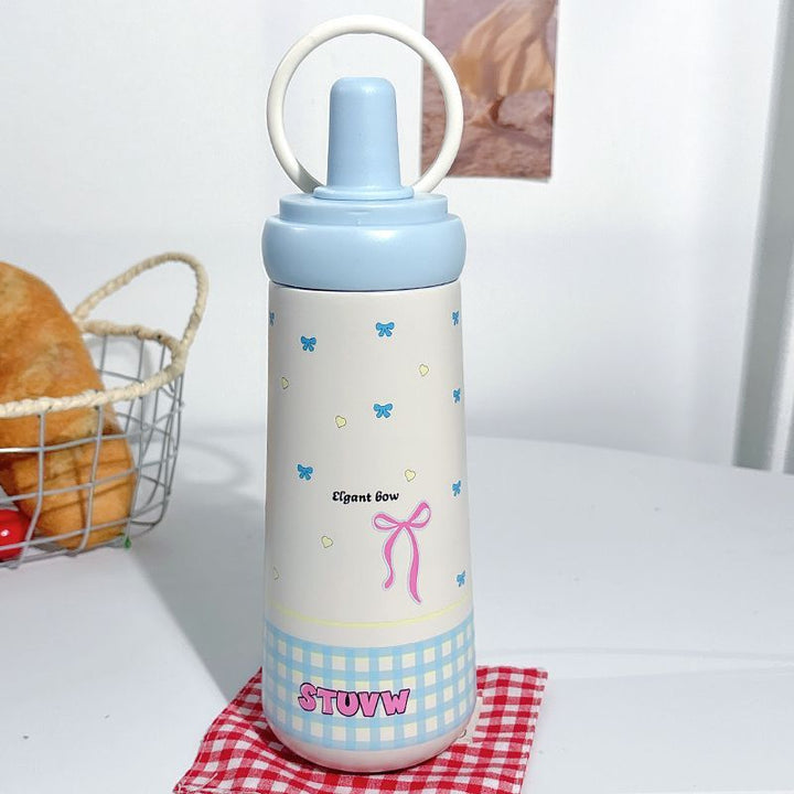 Women's stylish drinking bottle with elegant bow motif Bowlift