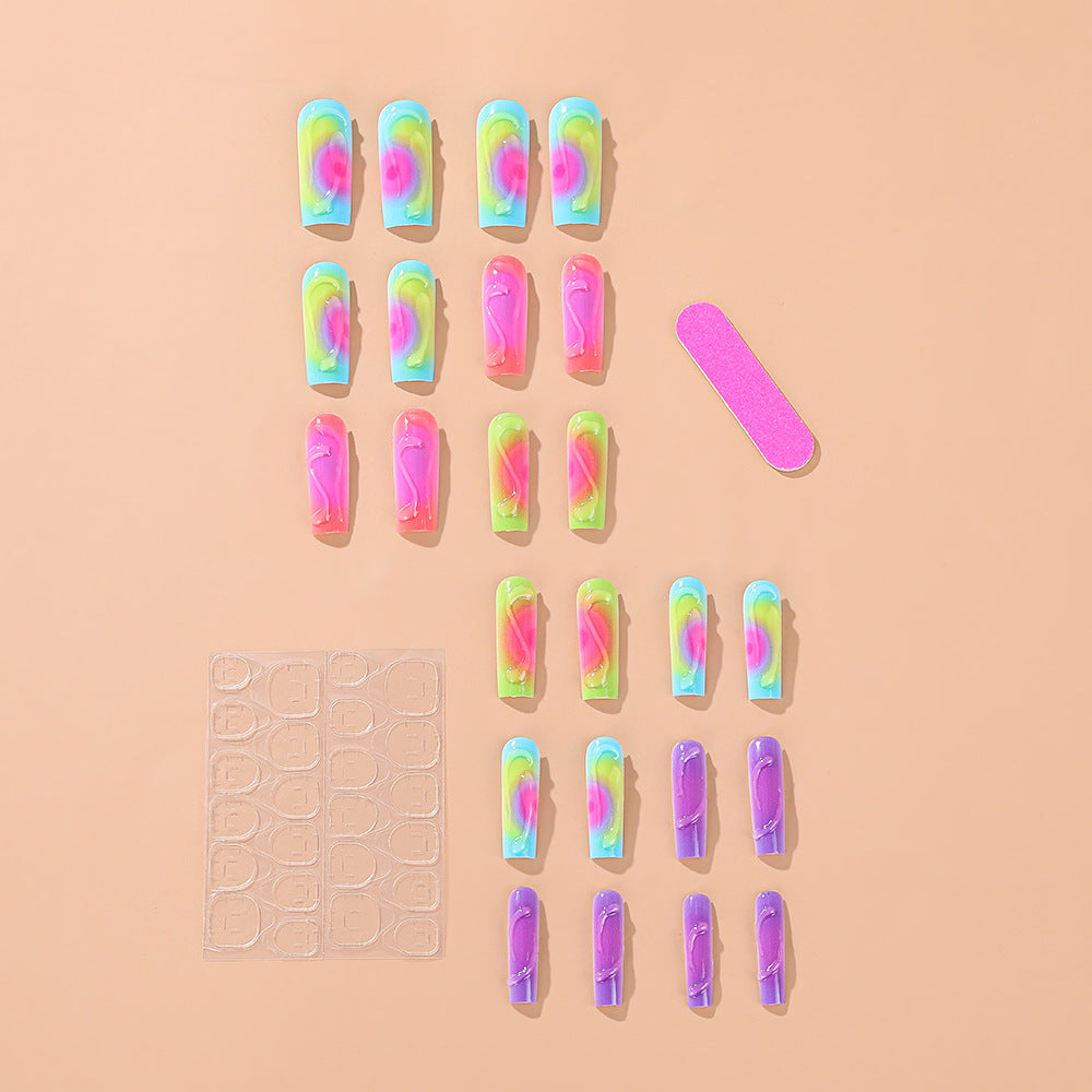 Trendy Colored Artificial Nails Bowlift