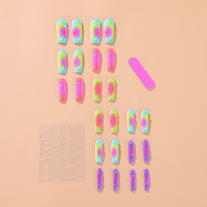 Trendy Colored Artificial Nails Bowlift