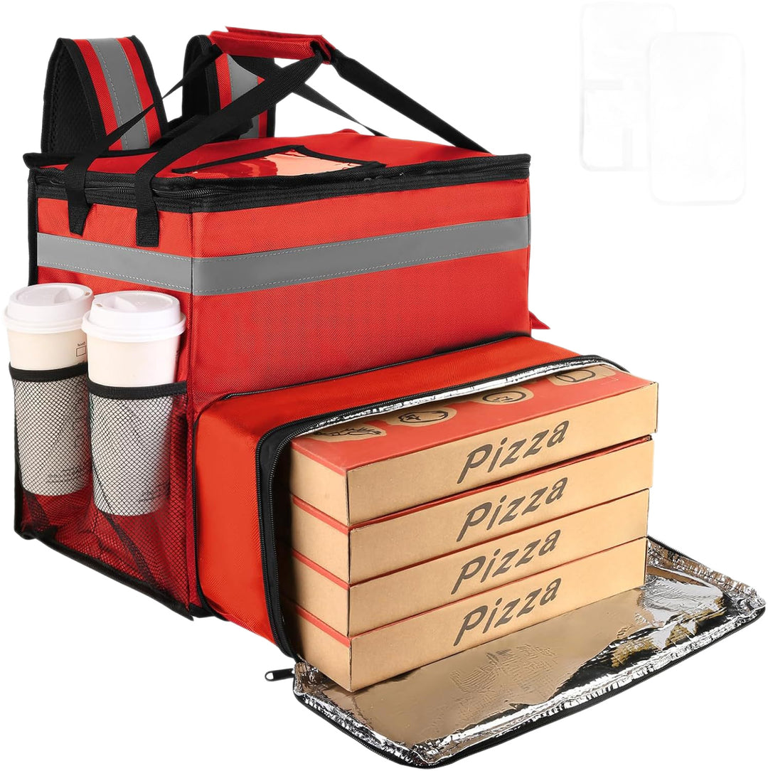 Women's Insulated Pizza Delivery Bag with Multiple Compartments and Carrying Options Bowlift
