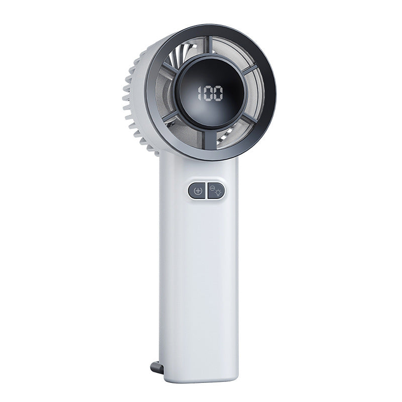 Women Portable Hand Fan with Digital Display Bowlift