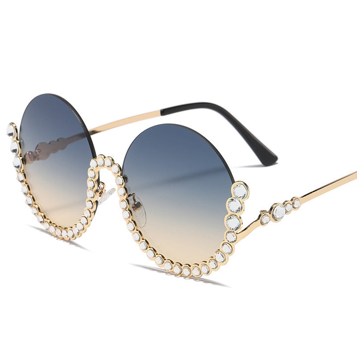 Women's Designer Sunglasses with Glamorous Crystal Accents Bowlift