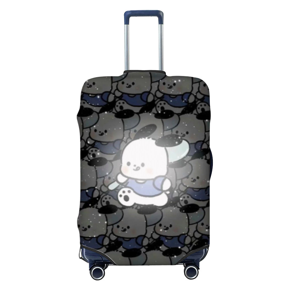 Unisex hard-shell cabin trolley with vintage travel illustration, 360° swivel wheels and telescopic handle Bowlift