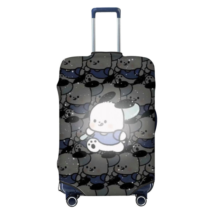 Unisex hard-shell cabin trolley with vintage travel illustration, 360° swivel wheels and telescopic handle Bowlift