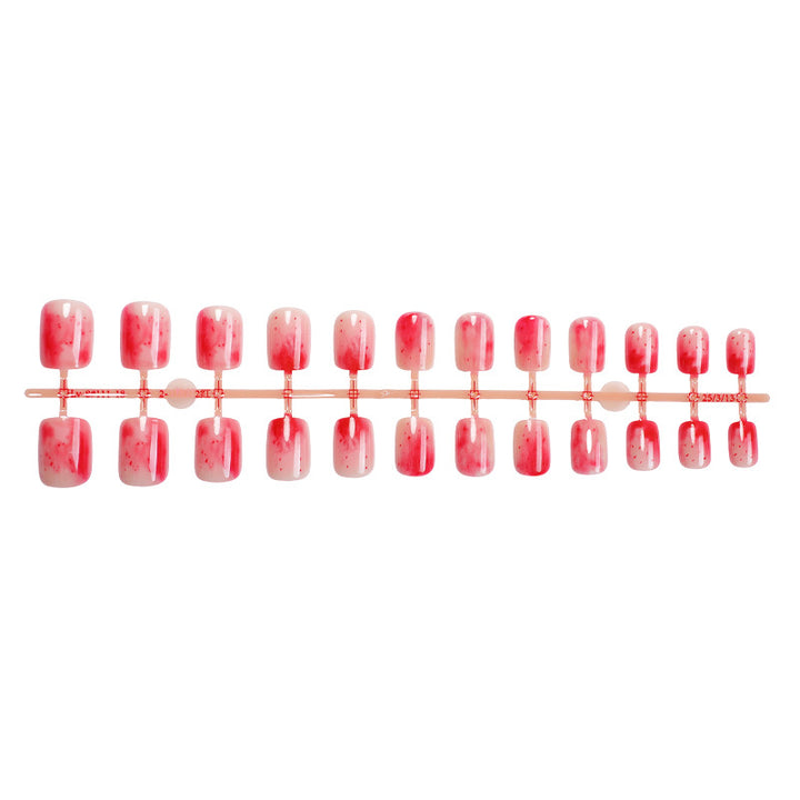 Stylish Marble Finish Press-On Nail Set Bowlift