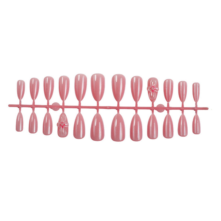 Premium Floral Decorative Press-On Nail Set Bowlift