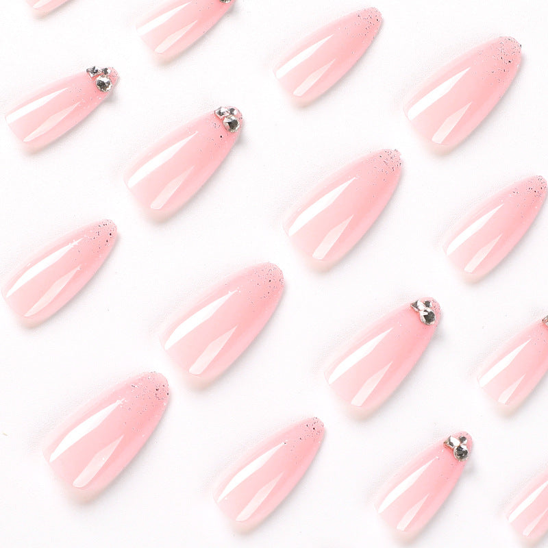 Elegant Nail Art with Glitter and Rhinestone Decorations Bowlift