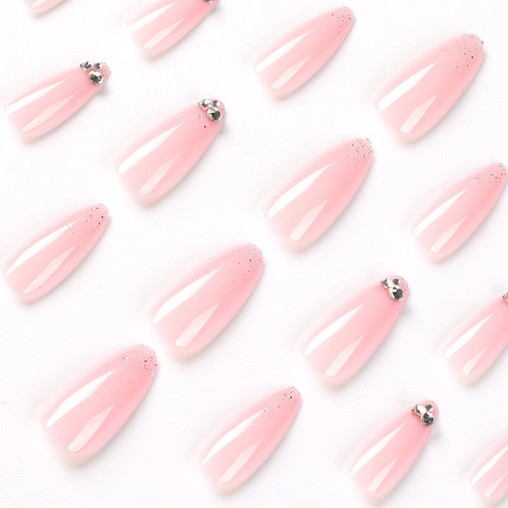 Elegant Nail Art with Glitter and Rhinestone Decorations Bowlift