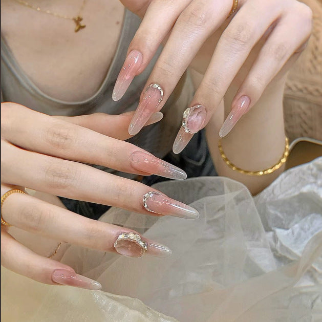 Stylish Press-On Nail Tips with Leopard Design Bowlift