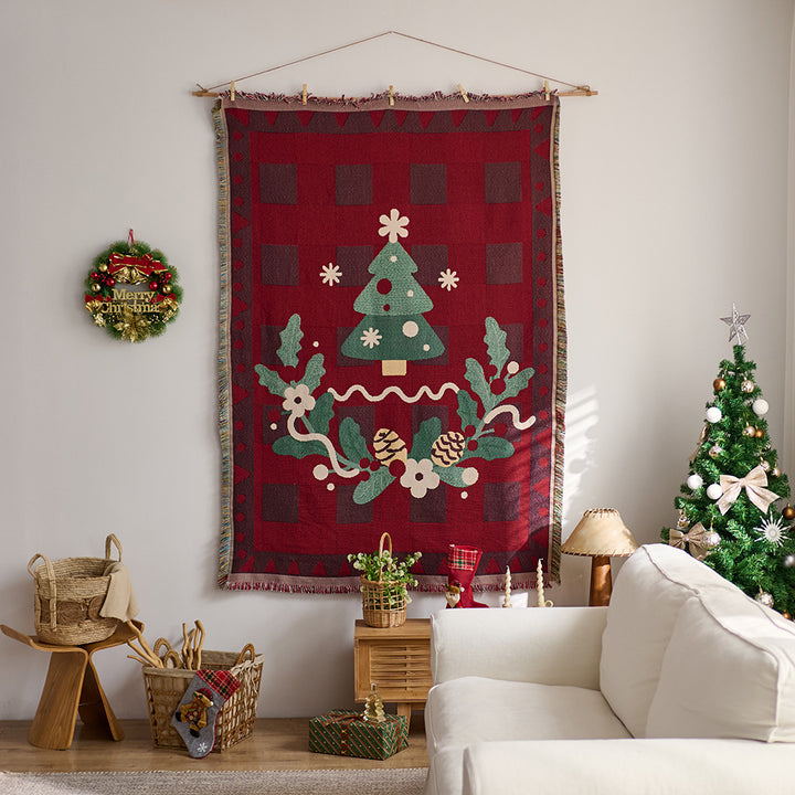 Festive Cartoon-Themed Tapestry