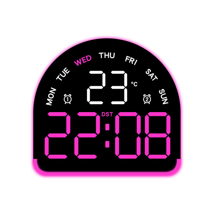 Digital alarm clock with temperature and day of the week display Bowlift