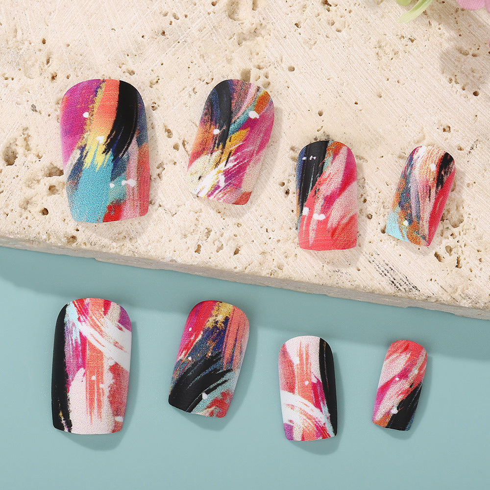 Nail Art Set with Creative Color Patterns Bowlift