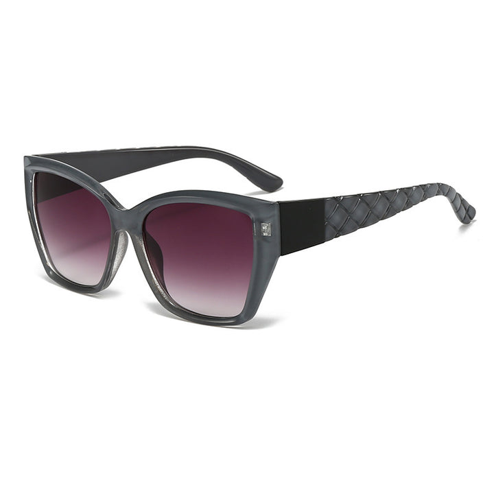 Ladies Oversized Cat-Eye Sunglasses with Stylish Accents Bowlift