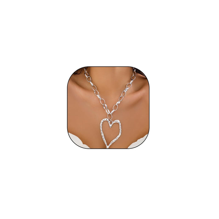 Statet Heart and Pearl Chain Necklace Bowlift