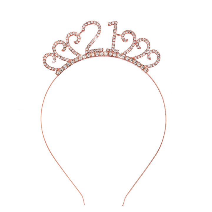 Ladies Crystal Tiara with Custom Designed Number Motif Bowlift
