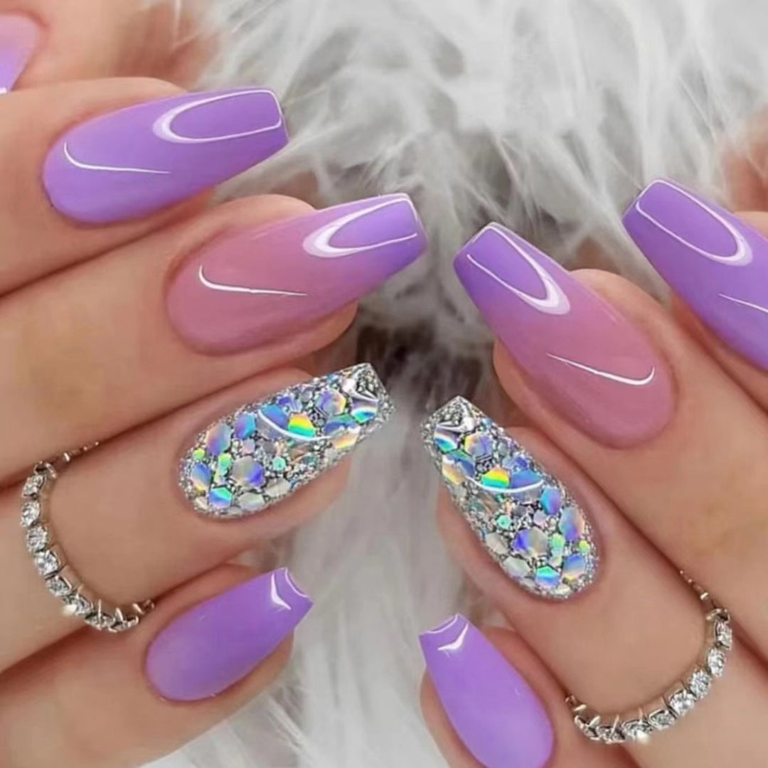 Elegant Long Coffin Nail Art Bowlift