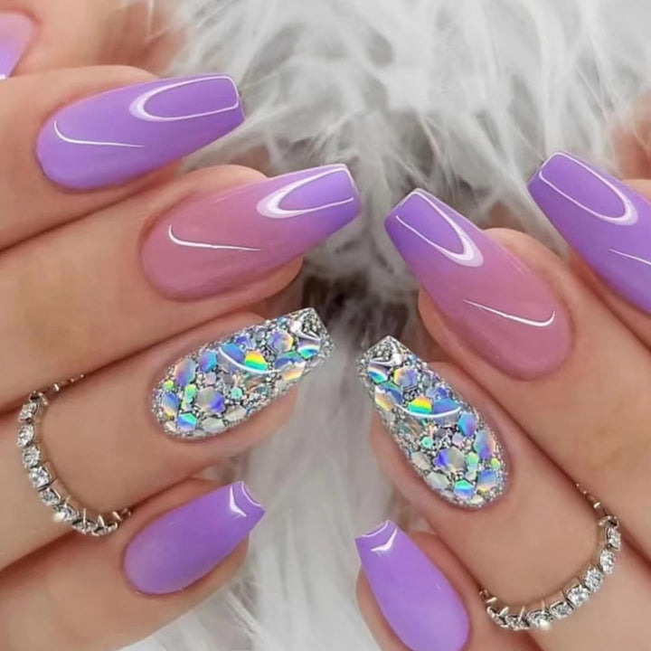 Elegant Long Coffin Nail Art Bowlift