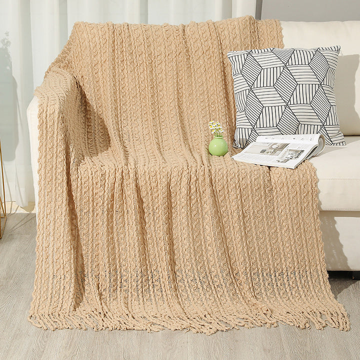 Women high-quality knitted blanket Bowlift