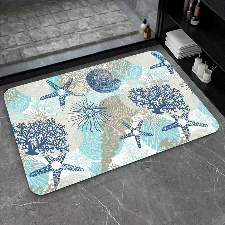 Coastal Themed Bath Mat